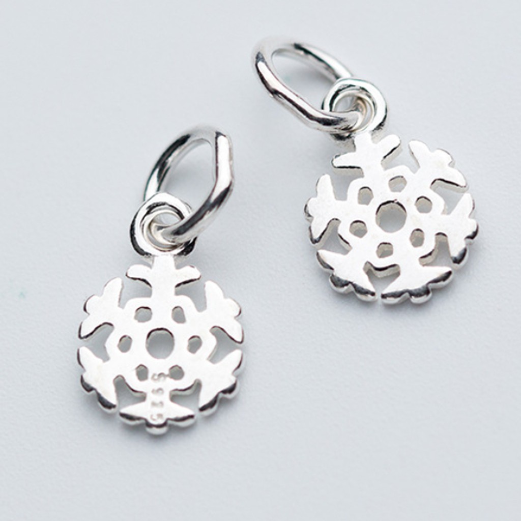 Charm bạc bông tuyết mặt treo 1