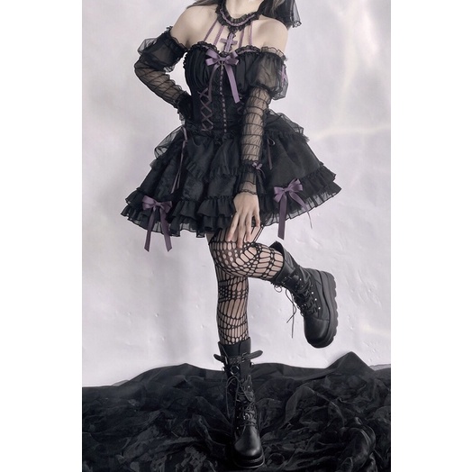 YAS0495-Váy lolita choker gothic dark Alice Girl