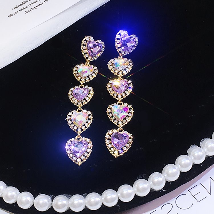 Bông Tai Hình Hoa Đính Đá Zircon Lớn Lấp Lánh Dễ Thương Cho Nữ
