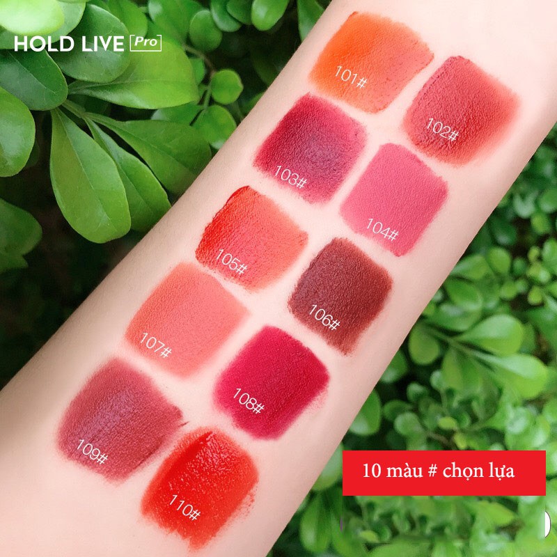 Son môi HOLD LIVE màu lì lâu trôi, gồm 10 màu lựa chọn xinh xinh, quyến rũ. | BigBuy360 - bigbuy360.vn