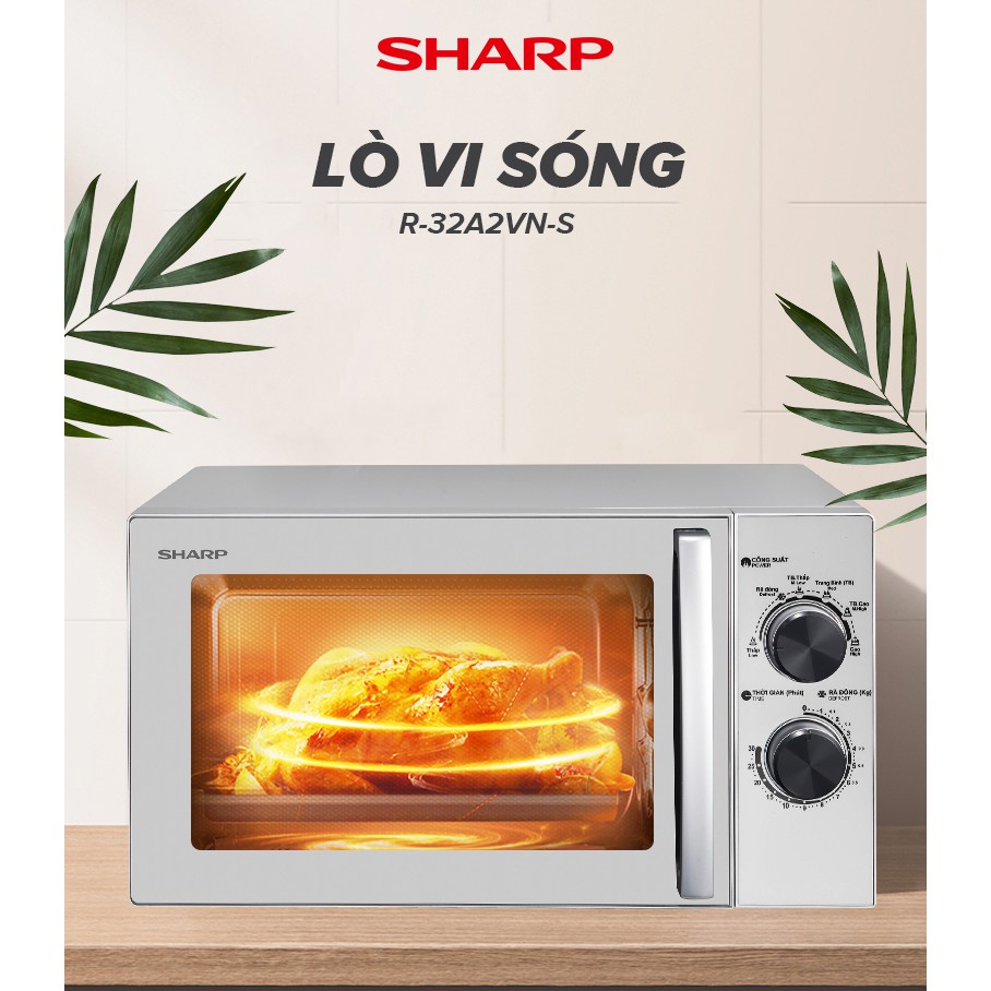 [Mã ELHADEV giảm 4% đơn 300K] Lò Vi Sóng Cơ Sharp R-32A2VN-S (23 Lít) - Hàng chính hãng