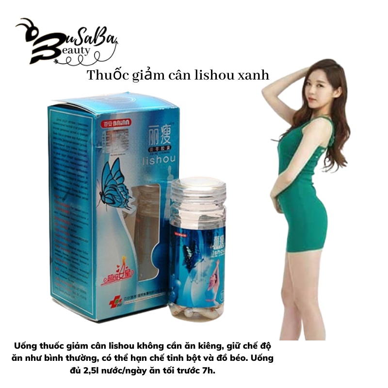 (40 viên) uống giảm cân phuc linh xanh li-su thai (chính hãng)