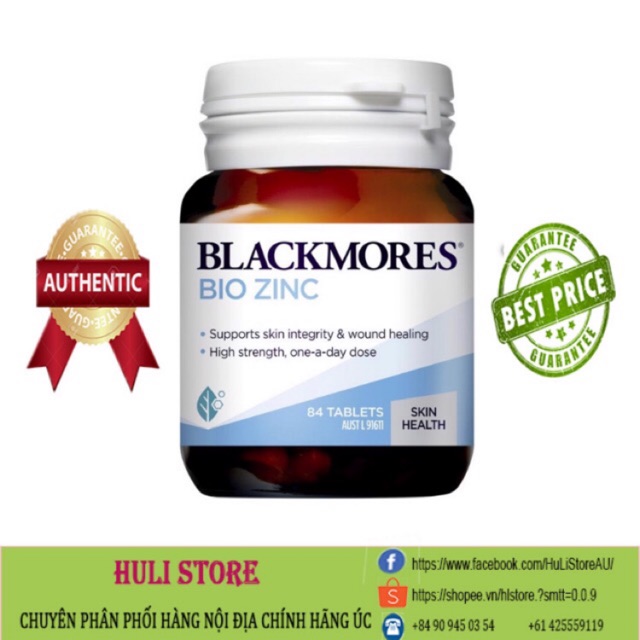 Viên Uống Bổ Sung Chất Kẽm Blackmores Bio Zinc