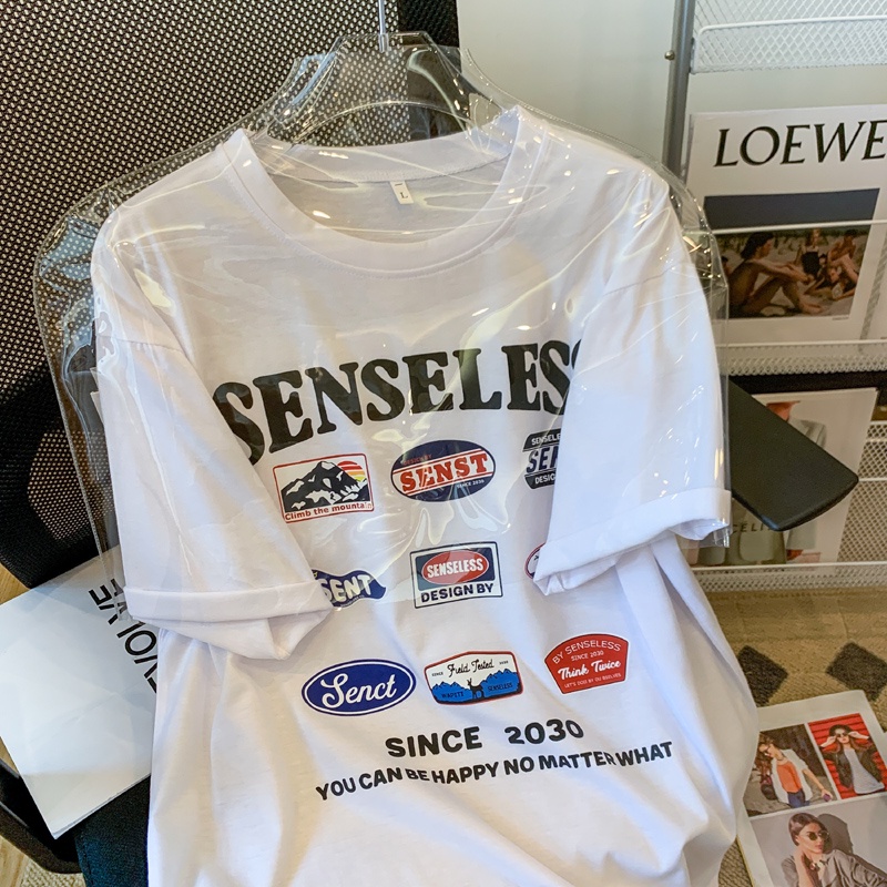 Áo Thun Tay Ngắn In Chữ Phong Cách Retro Thời Trang Mùa Hè Cho Nữ