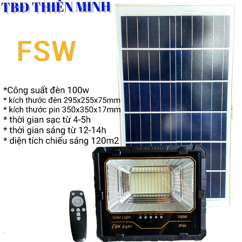 ĐÈN PHA NĂNG LƯỢNG MẶT TRỜI FSW 100W/200W/300W/400W