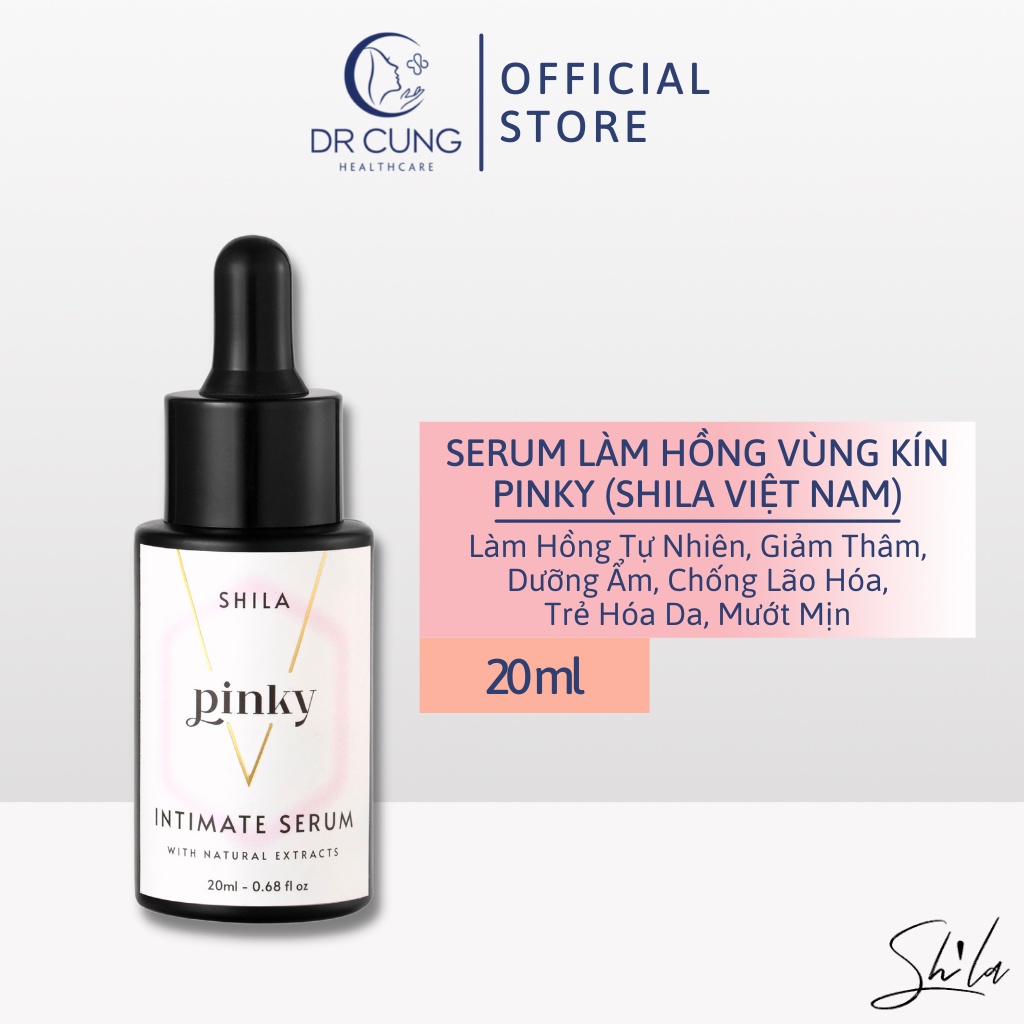 Serum Làm Hồng Vùng Kín Shila Pinky (Shila Việt Nam) - Giảm Thâm, Dưỡng Ẩm, Chống Lão Hóa (Lọ 20ml) [Chính Hãng]