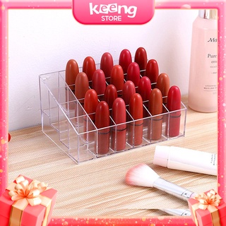 Khay đựng son 24 ô nhựa cao cấp trong suốt KEENGSTORE KS24