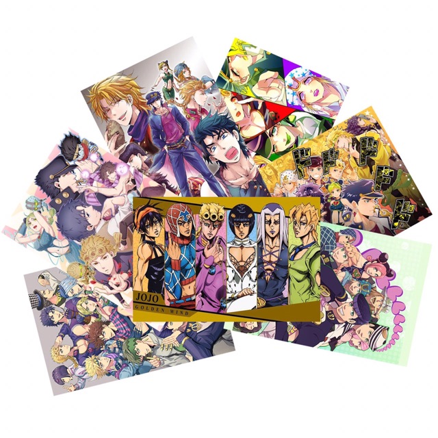 Sét 6 poster anime jojo no kimyou na bouken khổ 20 x30cm