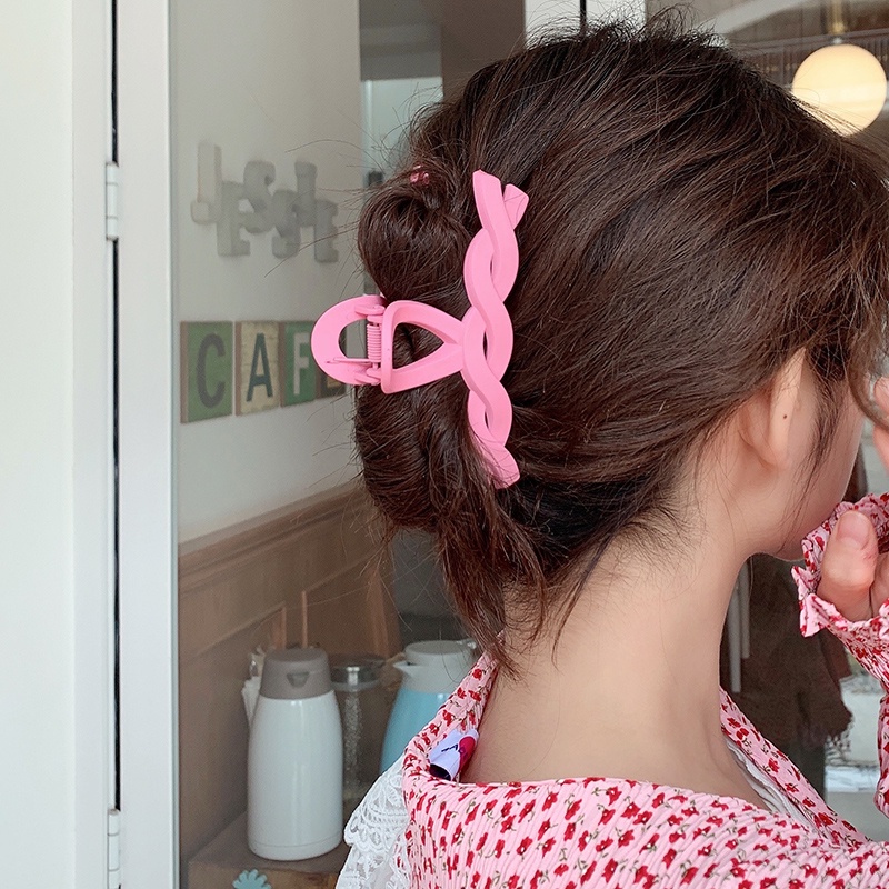 Kẹp Tóc Càng Cua Bằng Nhựa Phong Cách Retro Pháp Cổ Điển