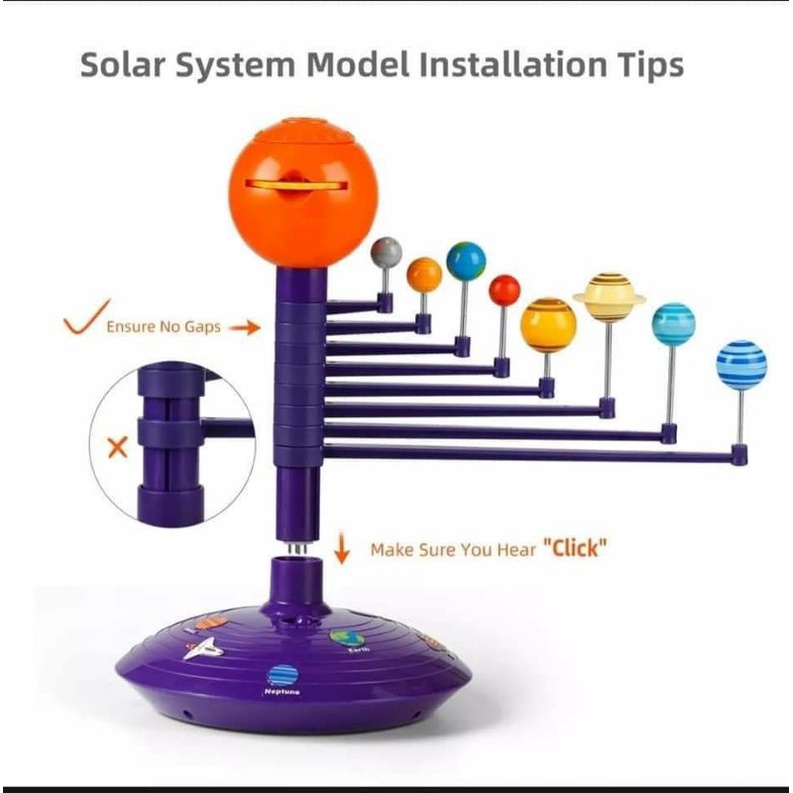 Bộ mô hình hệ mặt trời Solar System cho bé từ 5t