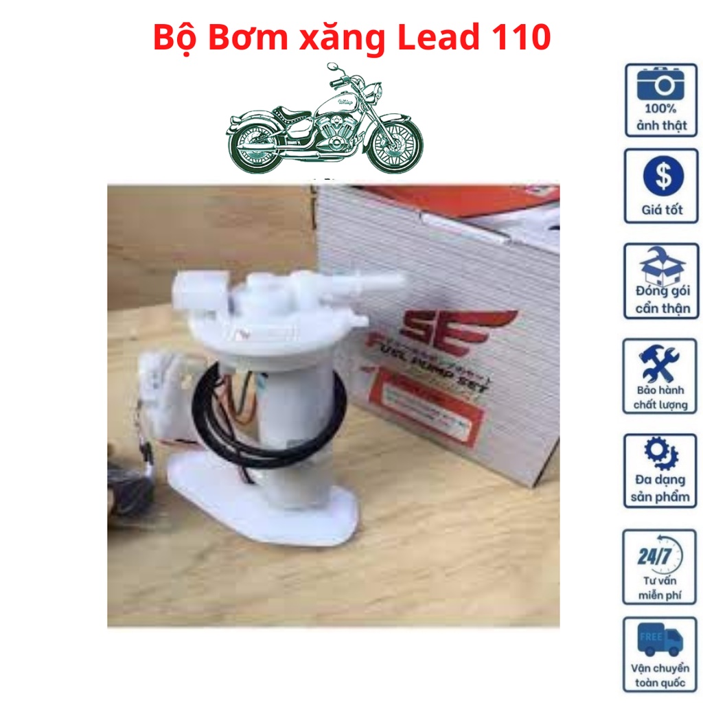 Bộ bơm xăng xe máy Lead thương hiệu SE chính hãng.