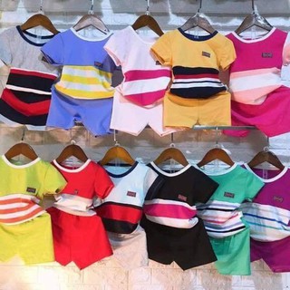 Bộ cotton kẻ sọc cho bé trai và bé gái