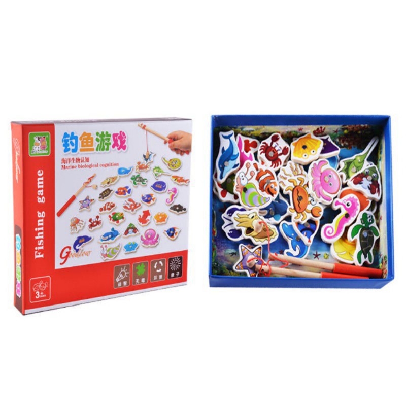 Bộ Đồ Chơi Câu Cá Bằng Gỗ Vui Nhộn Cho Bé