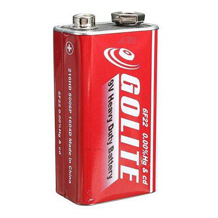 MỘT HỘP PIN VUÔNG GOLTOE 9V (HỘP 10 VIÊN)