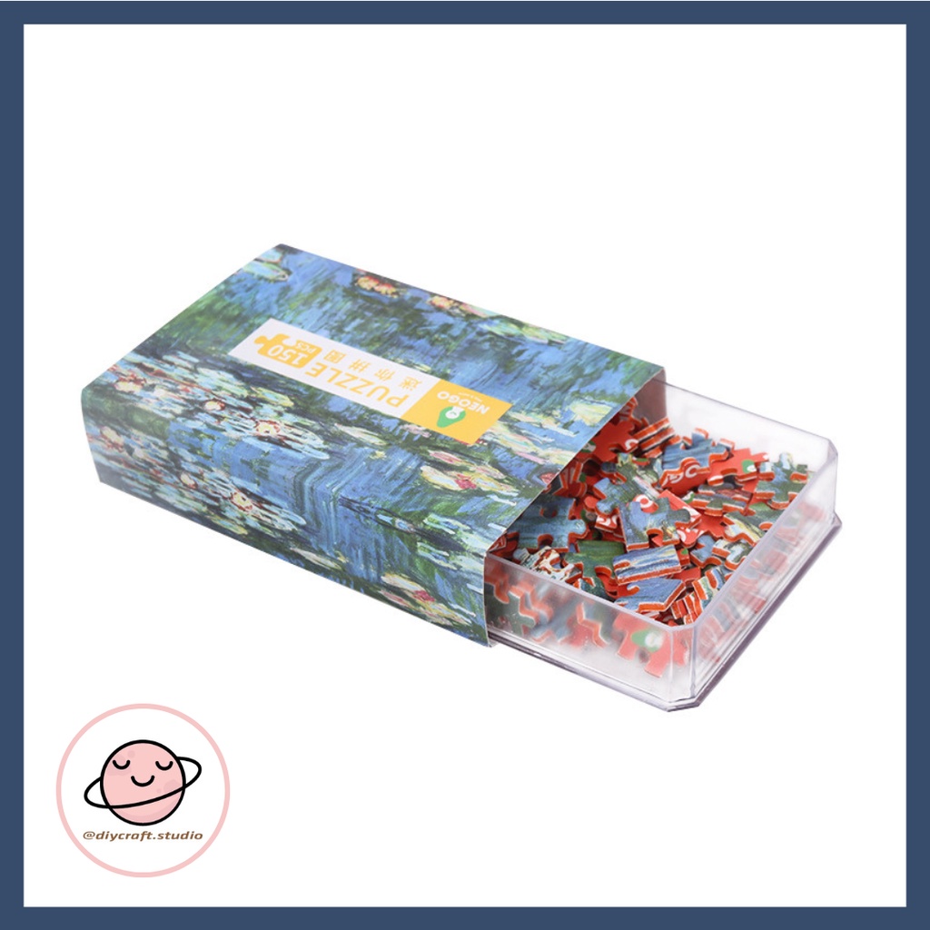 Tranh ghép hình mini 150 mảnh - Famous painting mini jigsaw puzzle 150pcs - Vangogh, Claude Monet, Katsushika Hokusai...