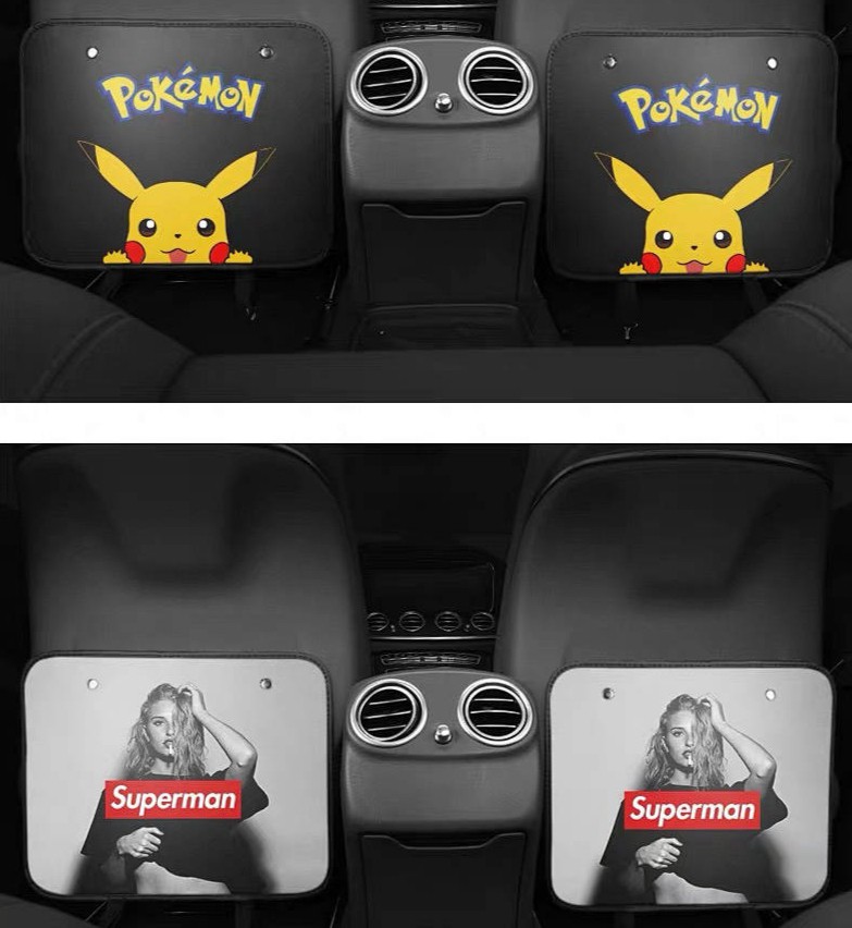 Đệm họa tiết hoạt hình chống bụi bẩn và những va đập từ trẻ em cho mặt sau ghế ô tô 7C8U
