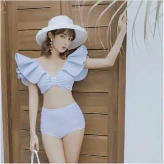 {Hàng Sẵn ] đồ bơi bikini 2 mảnh dáng sư tử,quần cạp cao