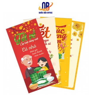 Combo 6 Bao Lì Xì Tết 2022 - chúc mừng năm mới - phúc lộc thọ - 6 chiếc/1 tập