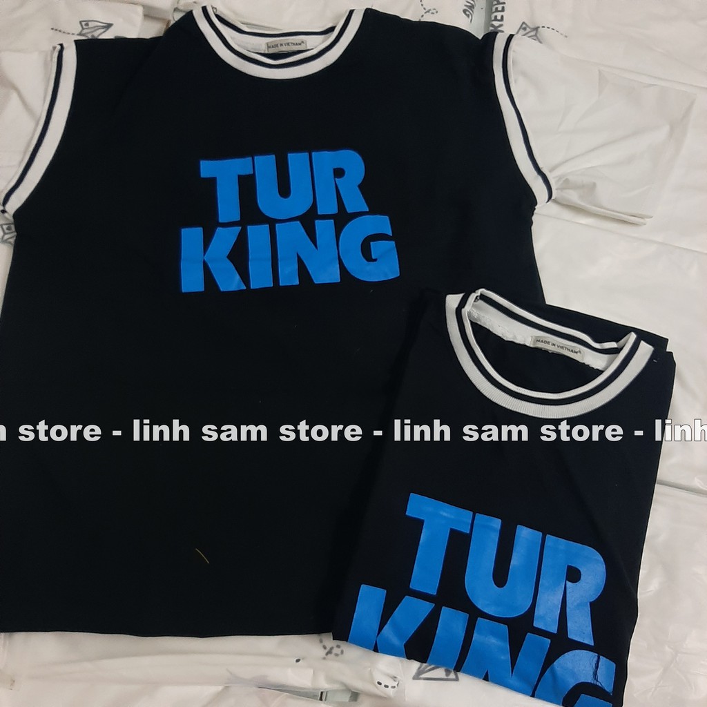 Áo thun tay lỡ nữ thể thao freesize phông form rộng Unisex, mặc lớp, nhóm, cặp in chữ TURKING phối kiểu bóng rổ | BigBuy360 - bigbuy360.vn