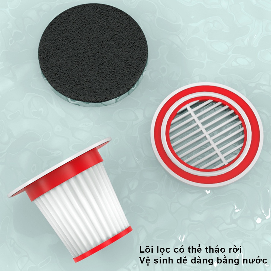 [TẶNG THẢM LAU CHÂN] Máy hút bụi cầm tay gia đình Rowanto không dây, sạc USB - Hàng chính hãng - Bảo hành 24 tháng