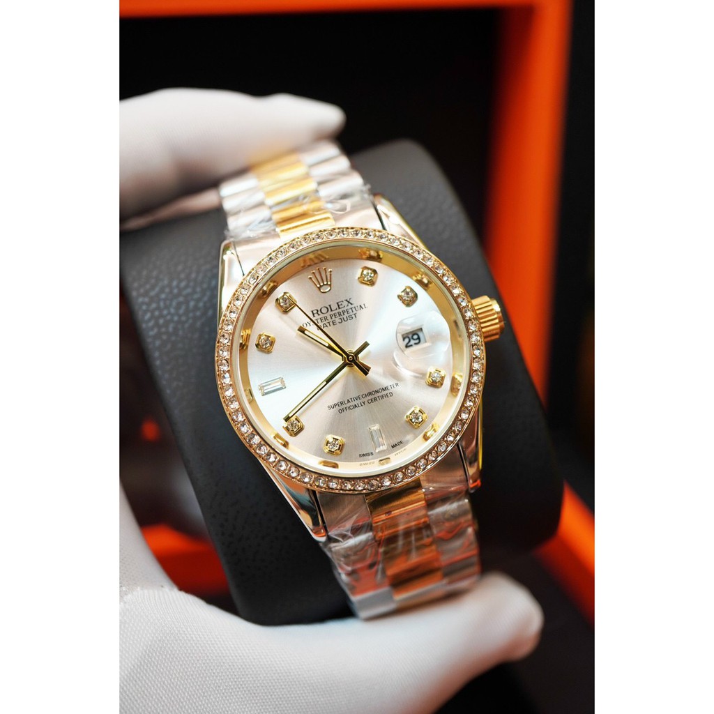 (Fullbox - Bảo hành 12 tháng] Đồng hồ nam RLS-38mm đính viền đá dây kim loại đúc đặc | BigBuy360 - bigbuy360.vn