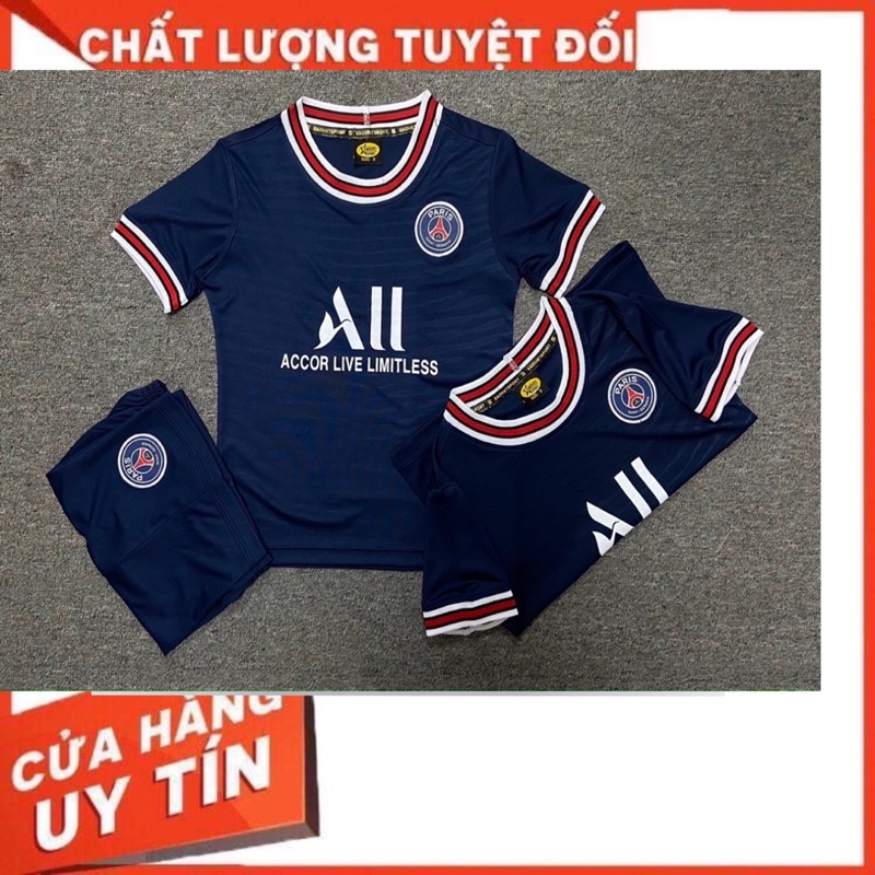 BỘ QUẦN ÁO BÓNG ĐÁ TRẺ EM THUN THÁI CLB PSG MẪU MỚI 2020
