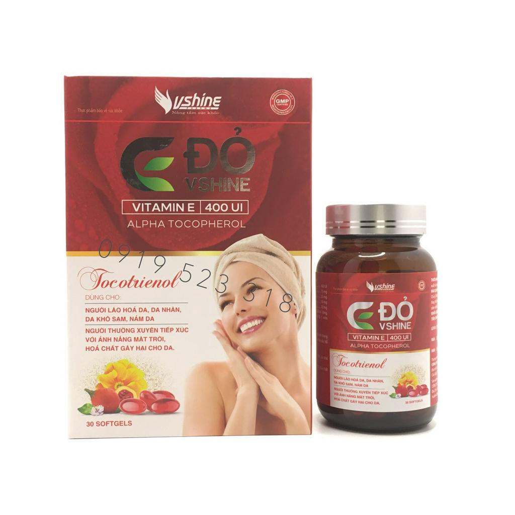 Vitamin E đỏ VShine - Ngăn ngừa lão hóa, giúp làn da sáng khỏe