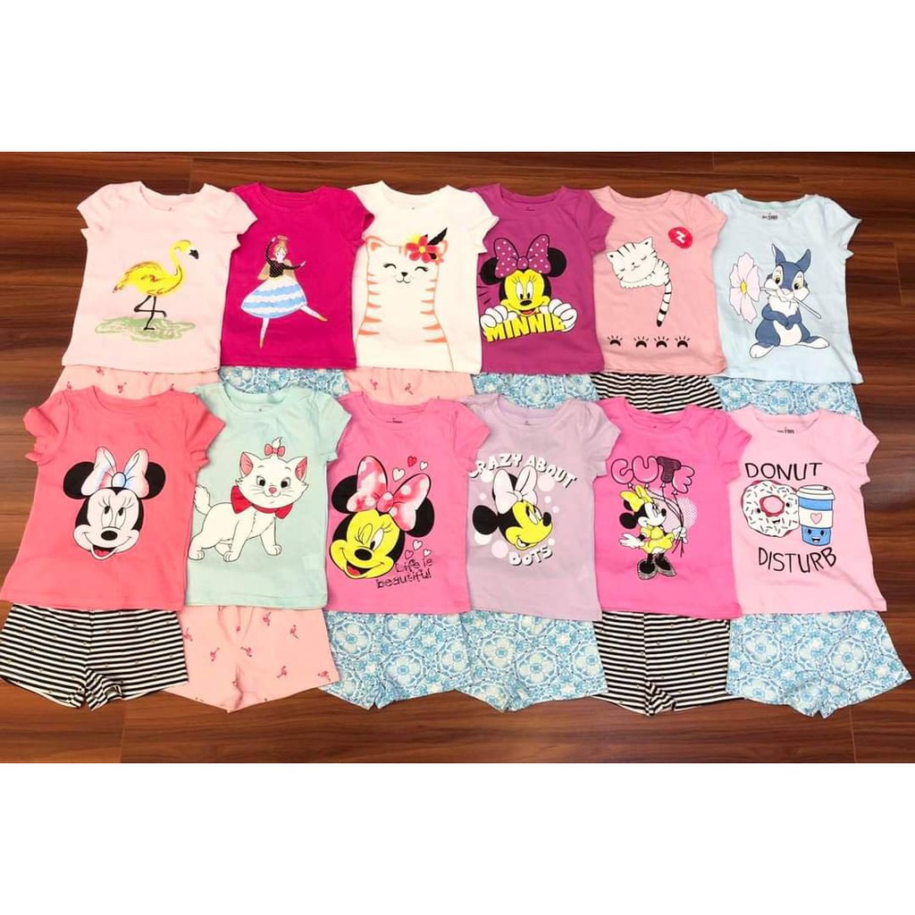 Sale Bộ bé gái Place cotton 4 chiều