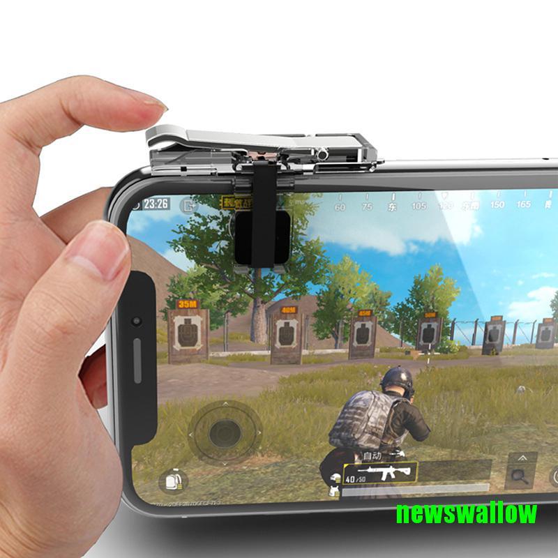 IPHONE Kẹp Hỗ Trợ Điều Khiển Chơi Game Bắn Súng Pubg Gắn Điện Thoại Android Ios