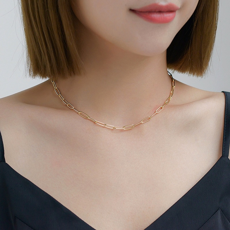 Dây chuyền mắt xích titan nữ không gỉ bền đẹp thời trang