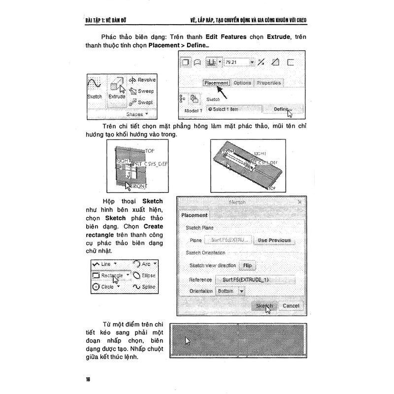 Sách Vẽ, Lắp Ráp Tạo Chuyển Động Và Gia Công Khuôn Với Creo