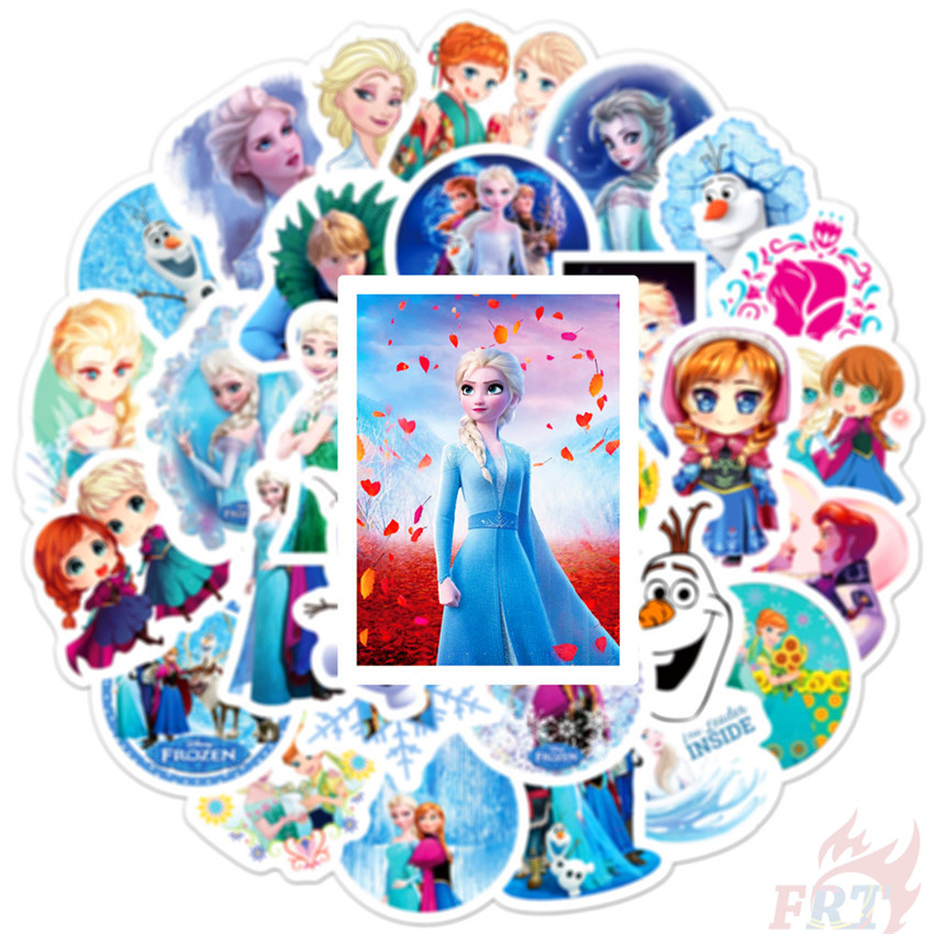DISNEY Bộ 50 Miếng Dán Hình Công Chúa Elsa Và Anna Trong Phim Hoạt Hình Frozen 04