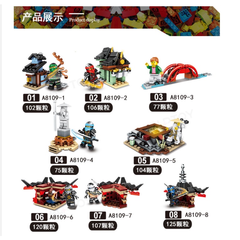 Đồ Chơi Trí Tuệ - Mô Hình Đồ Chơi Lắp Ráp Lego THÀNH NINJA 8IN1