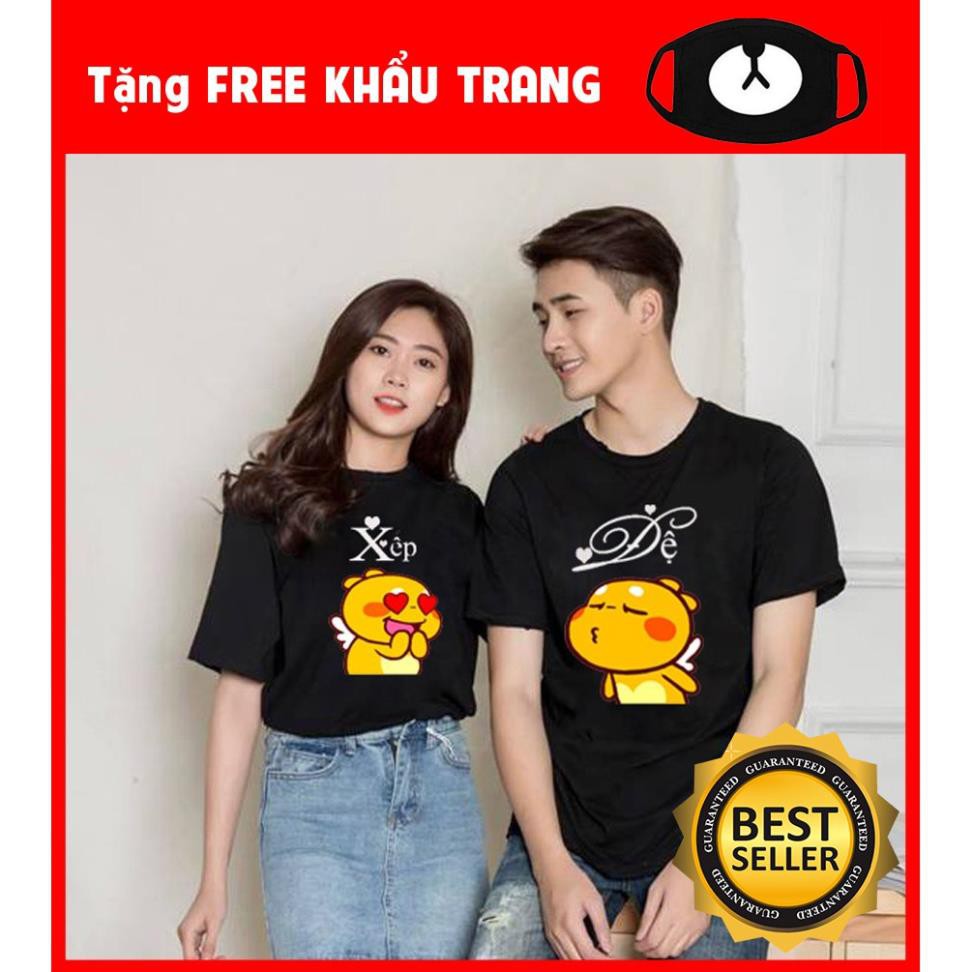 Áo thun xịn sò in Áo đôi áo cặp Xếp Đệ HOT nhất đẹp giá siêu rẻ mẫu mới cực chất