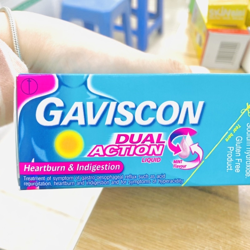Gaviscon Dual Action Hồng Giảm Trào Ngược Dạ Dày 10ml