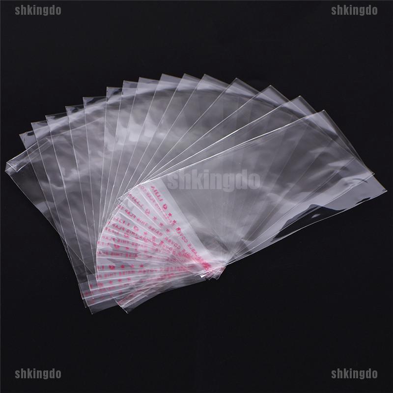 200 túi nhựa trong suốt tự dính đựng trang sức tiện dụng