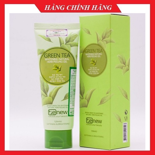 Combo Tẩy Da Chết Và Sữa Rửa Mặt Trà Xanh Benew Green Tea Trắng Da, Xóa Thâm Mụn Hàn quốc 100ml/Tuýp