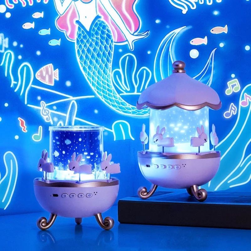 Đèn ngủ chiếu sao,đèn ngủ 3D chiếu trần tự động xoay LOA BLUETOOTH sinh nhật xoay tự động đèn LED lãng mạn cho mẹ và bé