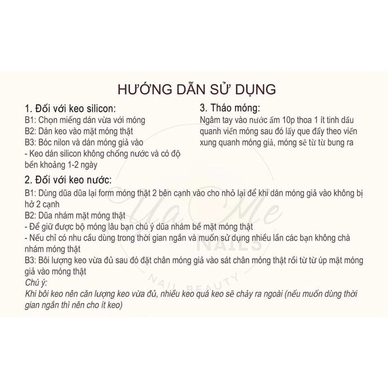 Nail box đơn giản siêu dễ thương đính nơ ngọc