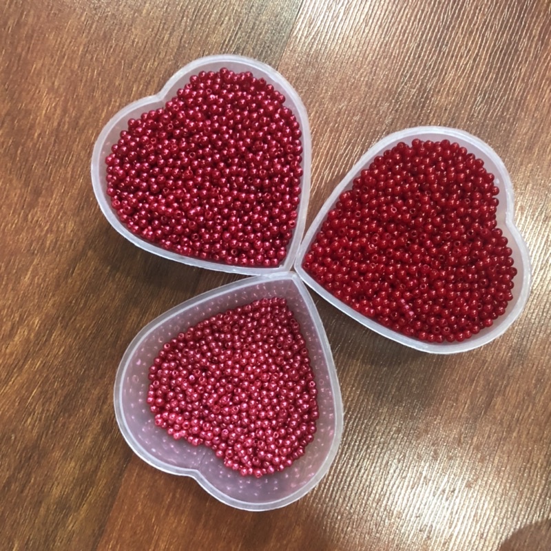 10gr Hạt Bẹt Tròn 3mm (Nhóm Màu Đỏ - Cam - Vàng - Hồng - Tím)