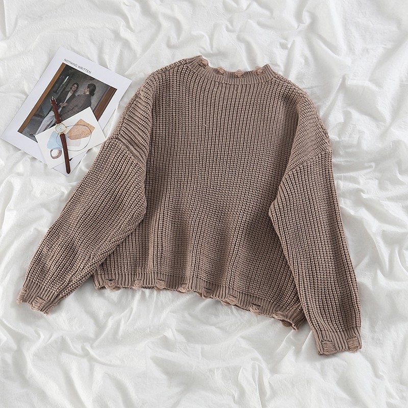 Áo Sweater form rộng tay dài/Chân váy dài hoạ tiết caro thời trang cho nữ (có bán lẻ) | BigBuy360 - bigbuy360.vn