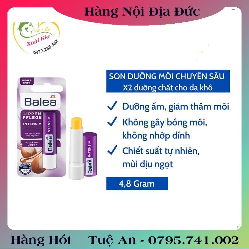 Son dưỡng môi  giúp môi căng bóng, mềm mịn Balea nội địa Đức,Đủ Bill  .