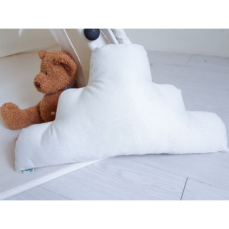 Set 4 gối trăng sao mây vuông đã nhồi bông 40x40cm. Vải cotton 100% cao cấp gối trang trí pompom