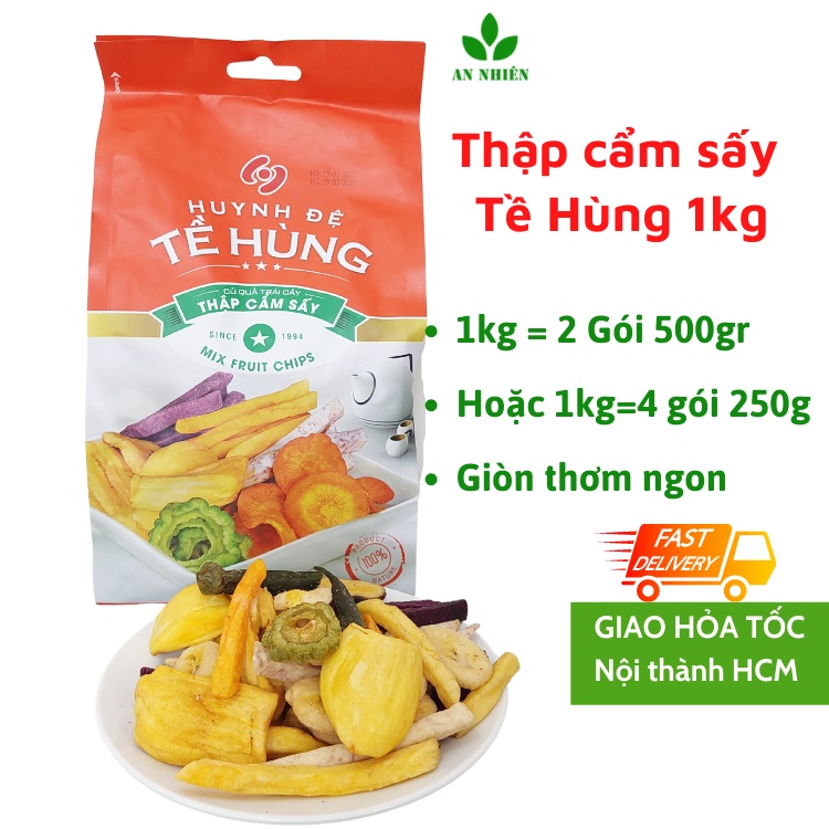 Trái cây sấy Tề Hùng 1kg hoa quả sấy thập cẩm