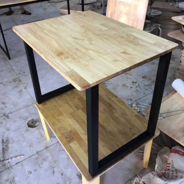 Bàn gỗ chân gấp xếp cao (60×120×75cm) | BigBuy360 - bigbuy360.vn