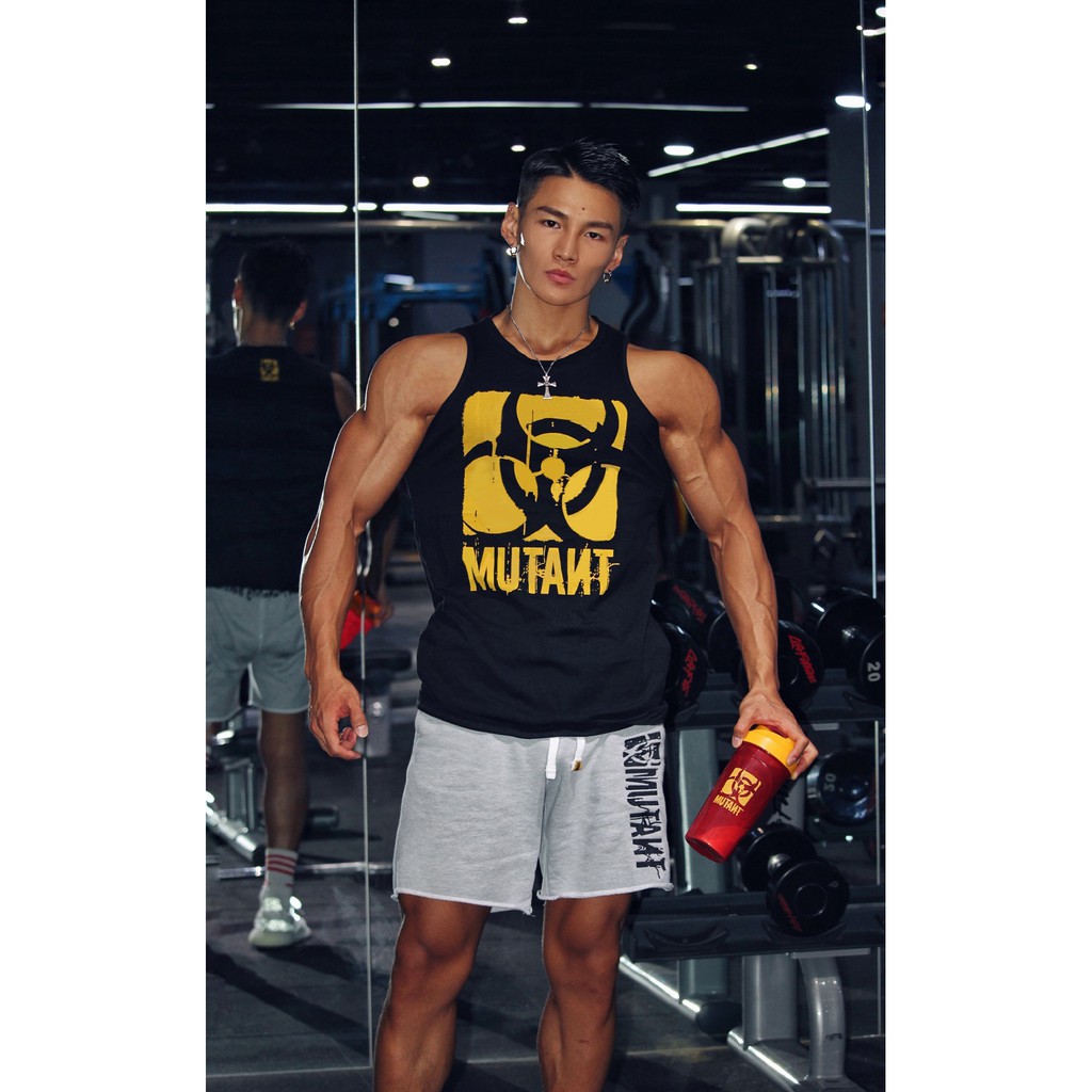 Áo Ba Lỗ Nam Tập Gym Mutant Nhập Khẩu – Tanktop Thể Thao Chất Cotton Co Dãn, Mềm Mịn, Mát Mẻ