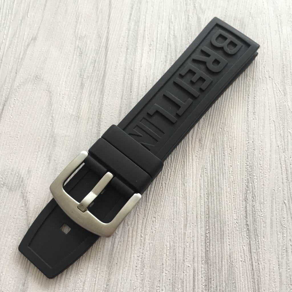 Dây đeo cao su silicon màu xám không dính không thấm nước Phù hợp với Breitling Avenger Ocean 22MM 24MM Đen xanh đỏ