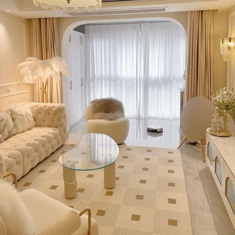 Thảm Trải Sàn Giả Cashmere Phong Cách Bắc Âu Sang Trọng Đơn Giản Hiện Đại