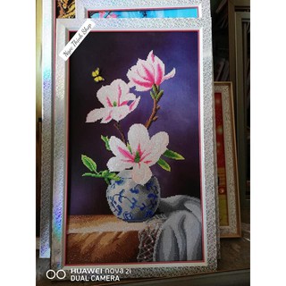 Tranh đính đá Bình Hoa LV247-50x80cm