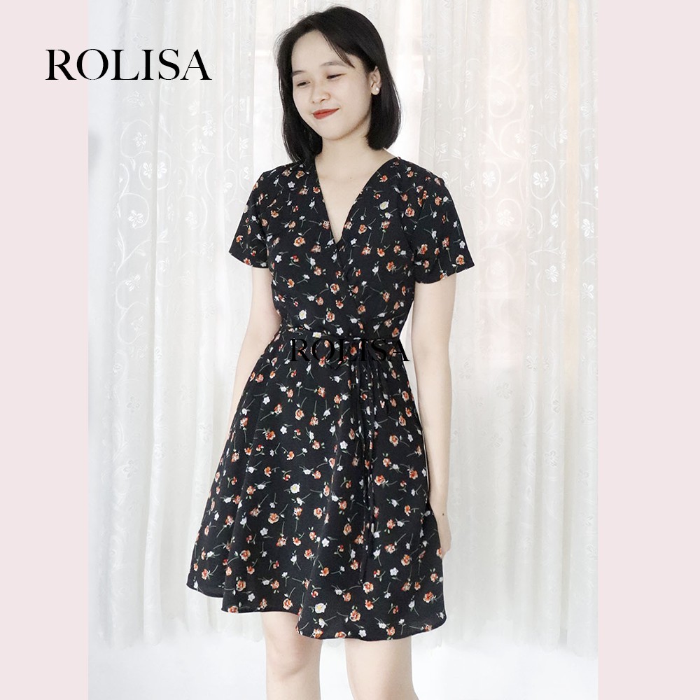 [Mã SKAMSALEP6 giảm 10% tối đa 100K đơn 150K] Đầm váy nữ hoa cúc, dáng xoè cổ chữ V xinh xắn, dễ thương RD045 màu vàng | BigBuy360 - bigbuy360.vn